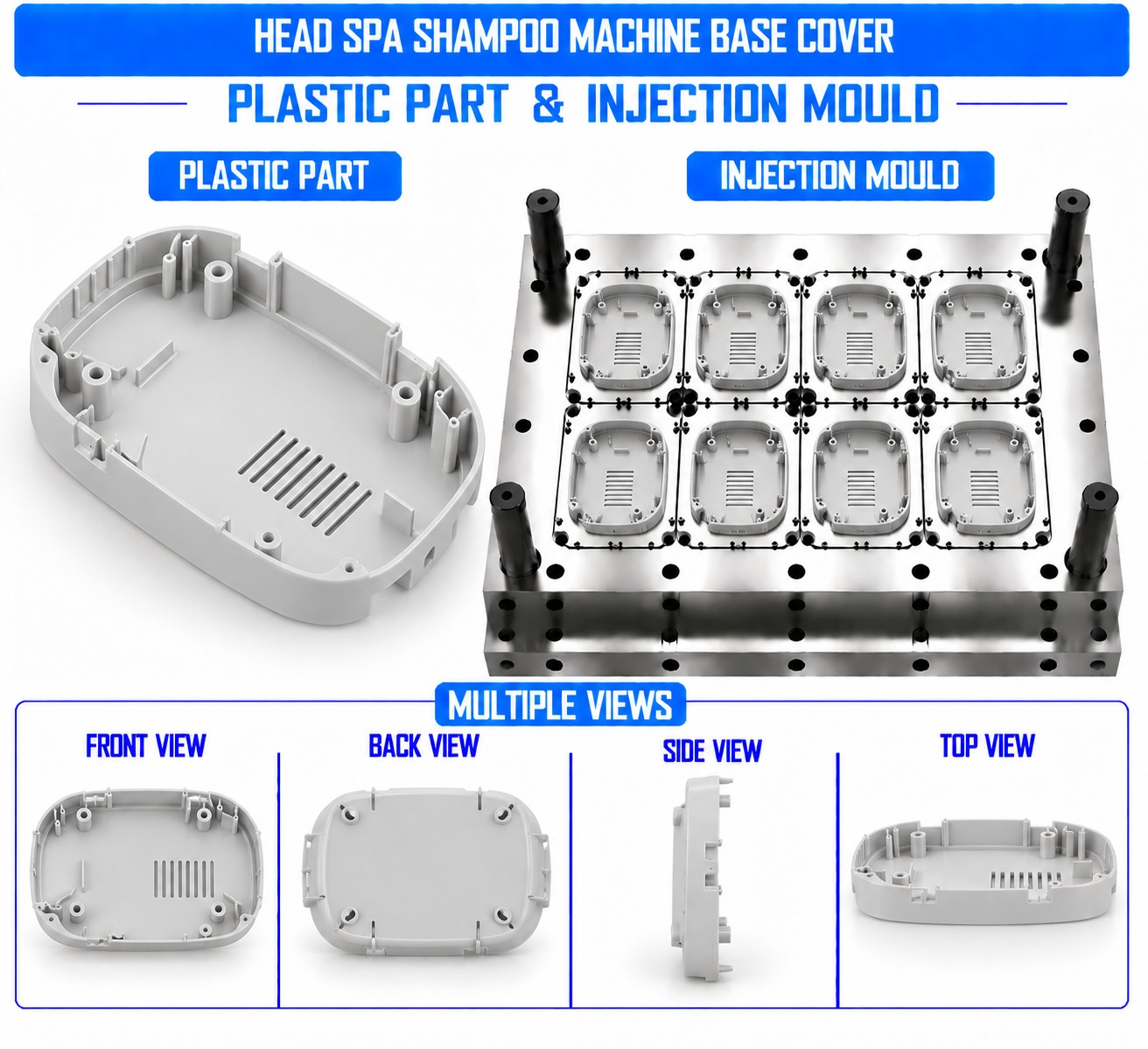 Head Spa Shampoo Machine Plastic Base Cover Mould and Moulding Services